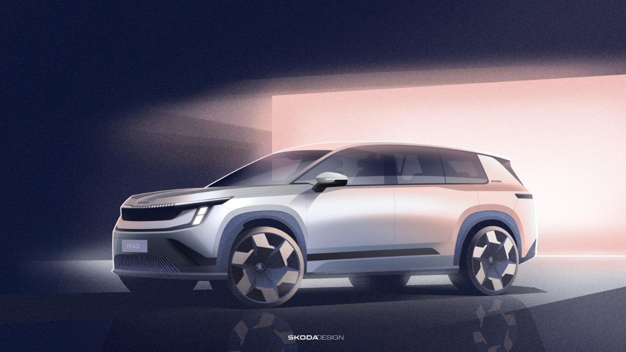 Skoda Peaq, il debutto si avvicina: i bozzetti ufficiali della nuova Suv a 7 posti