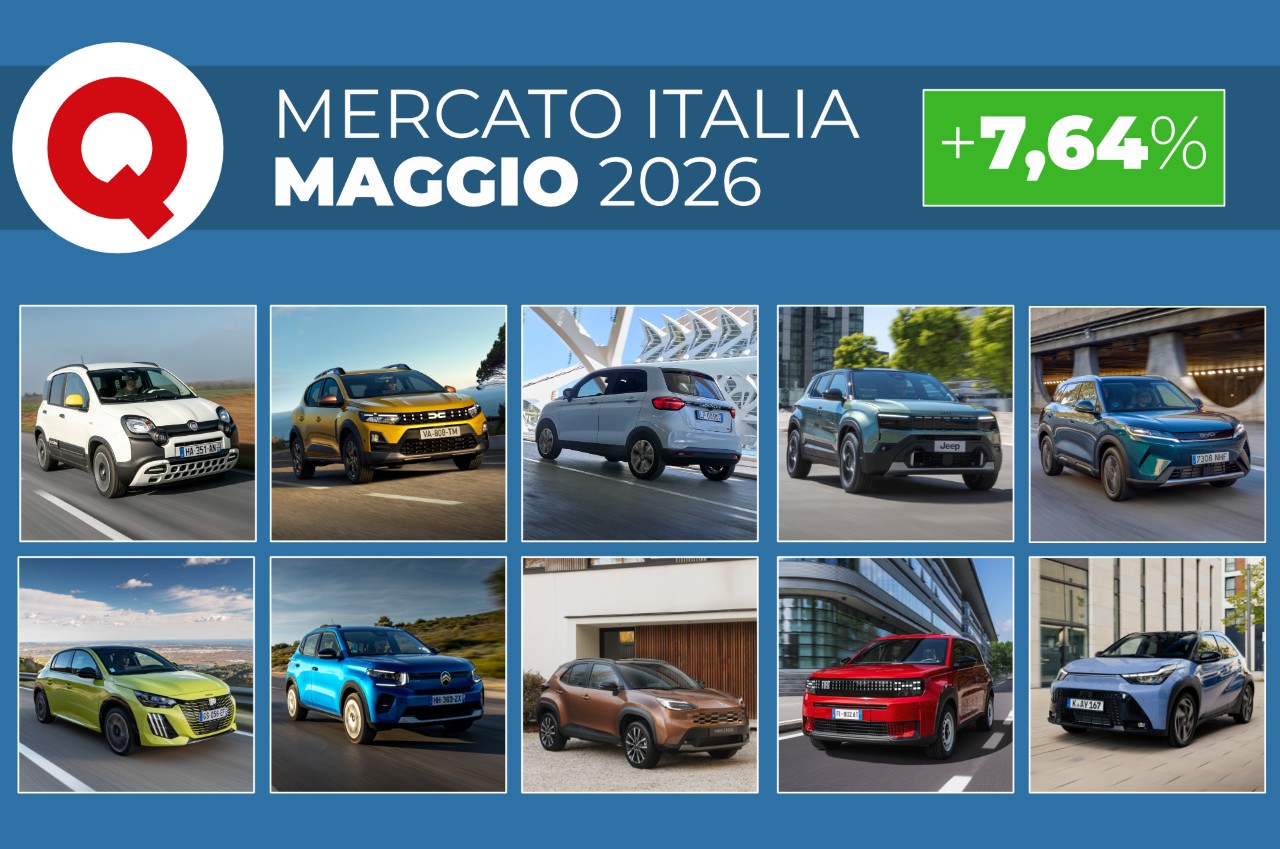 Le auto più vendute in Italia a maggio 2026: volano elettriche e plug-in